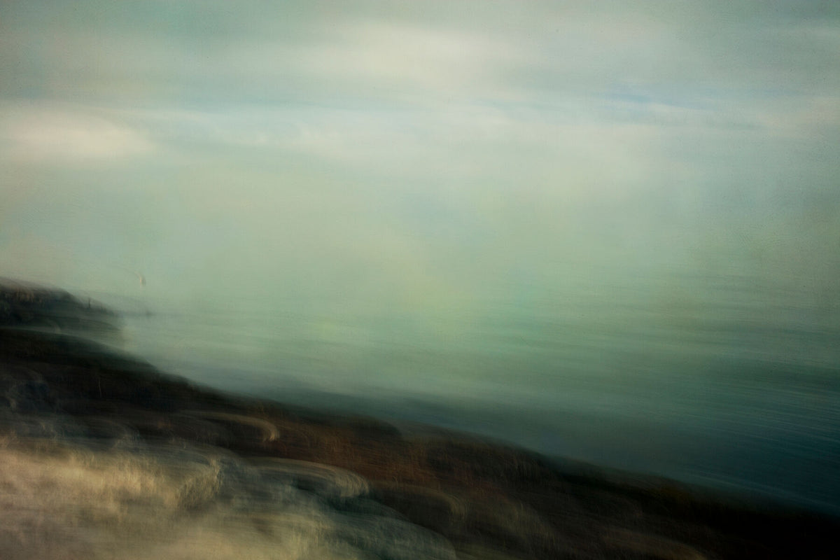 Abstract sea-green coastal photograph from Ireland’s Wild Atlantic Way – Talamh no. 4 by Lisa Wiltse
